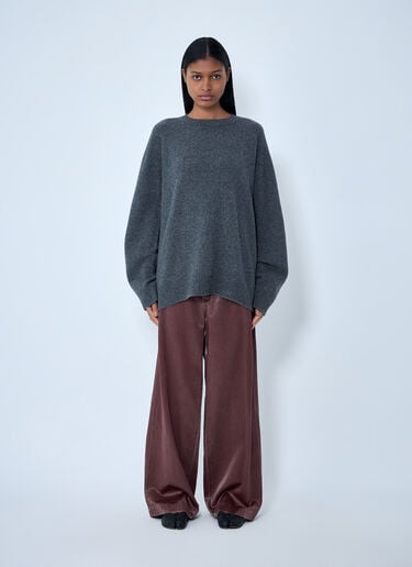 Issey Miyake Satin Wide-Leg Jeans Brown ism0263001