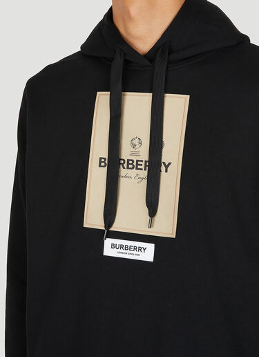 Burberry Logo Patch Hooded Sweatshirt Black bur0149043
