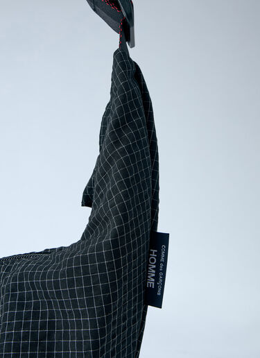 Comme des Garçons Homme Grid Check Shoulder Bag Black cdh0164005