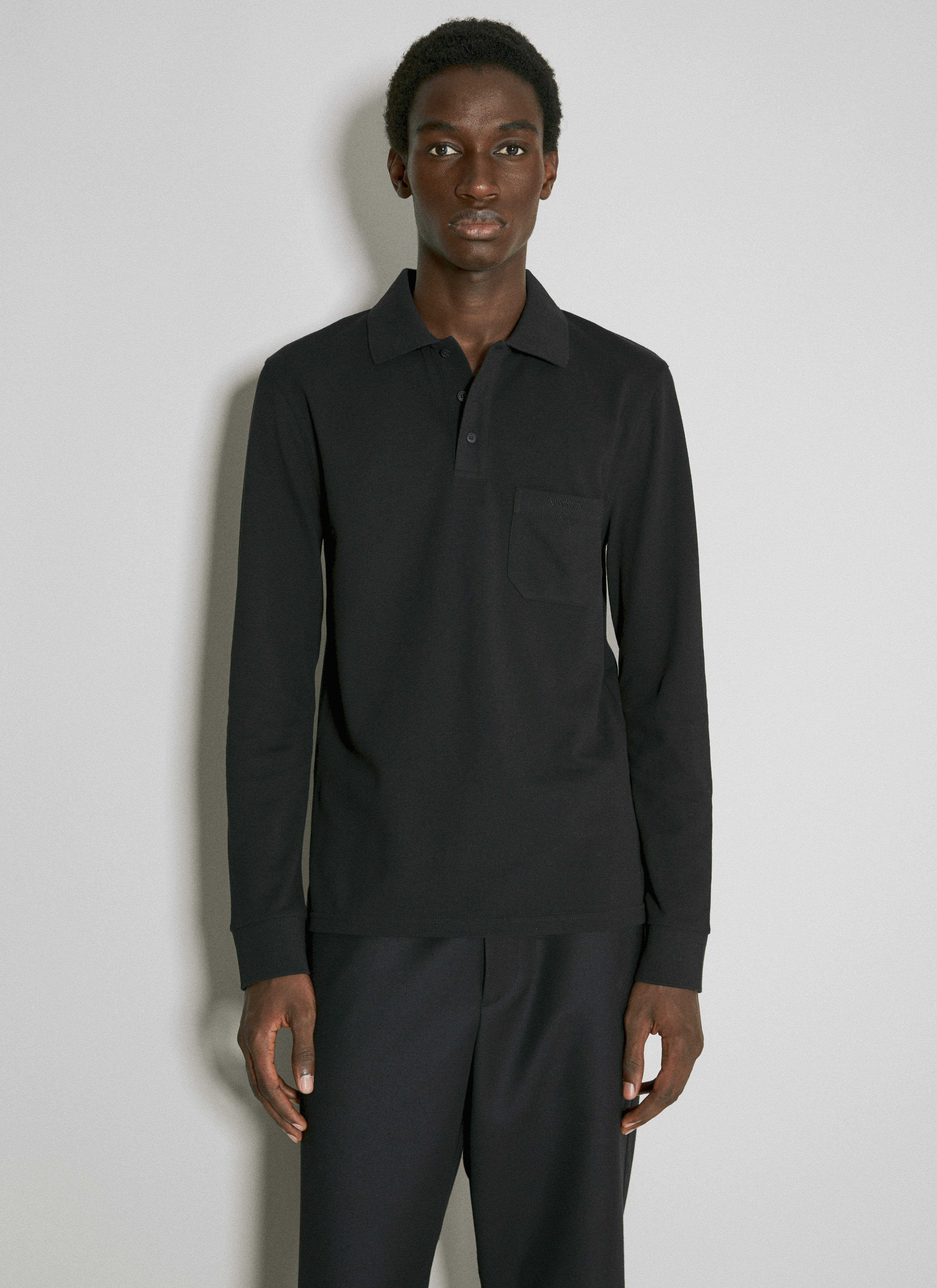 Ysl long online sleeve polo