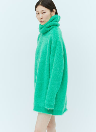 Gucci Brushed Mohair Jumper Dress Green guc0254006