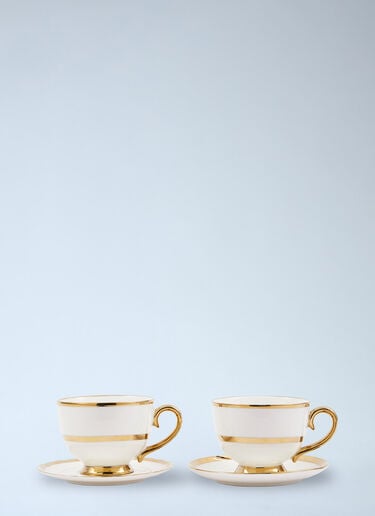 Set Of Two Golden Finds Teacups POLSPOTTEN Set Of Two Golden Finds Teacups White wps0691993