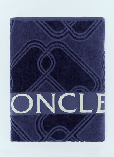 Moncler Logo Embroidery Beach Towel Purple mon0256036