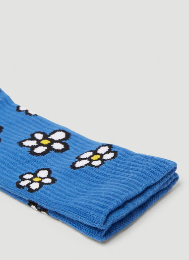 Byborre Floral Jacquard Socks Blue byb0148017