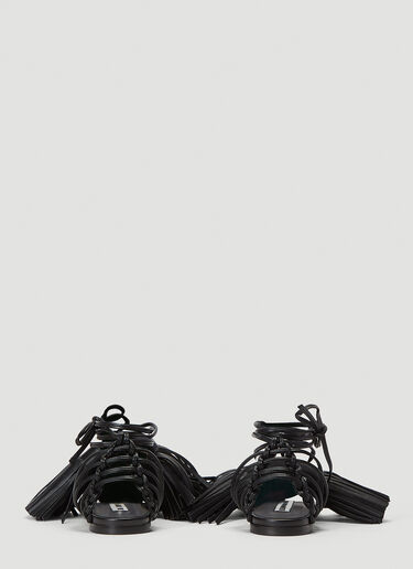 Jil Sander Tassel Sandals Black jil0239025