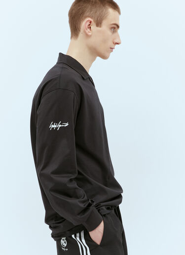 Y-3 x Real Madrid 로고 프린트 폴로 셔츠  블랙 rma0156006
