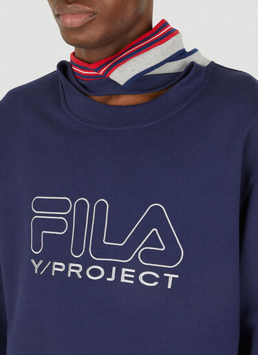 Y/Project x FILA Triple Collar Sweatshirt Blue ypf0348008