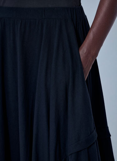 LN-CC® - Yohji Yamamoto: Draped Skirt A - Black Yohji Yamamoto Draped Skirt A Black yoy0263022
