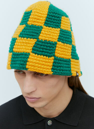 Stüssy Check Knit Bucket Hat Green sts0153026