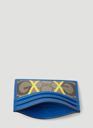 Rhombus Print Card Holder Gucci Rhombus Print Card Holder Blue guc0152147