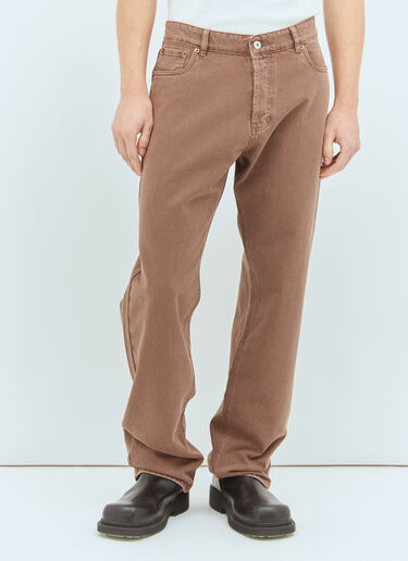 Miu Miu Five-Pocket Jeans Brown miu0359005