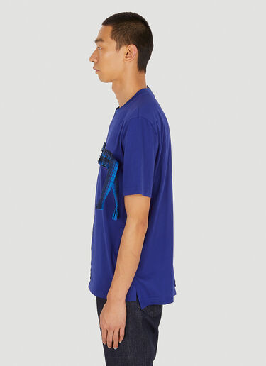 Lanvin 不对称 logo T 恤 蓝色 lnv0150008