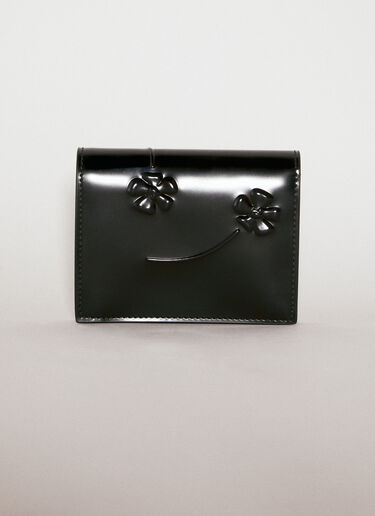 Prada Flower Embossed Bi-Fold Wallet Black pra0254052