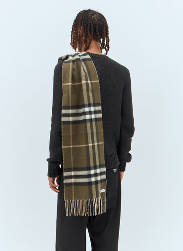 Burberry 格纹羊绒围巾 米色 bur0157036
