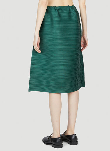 Pleats Please Issey Miyake Jacquard A-Line Skirt Green plp0253004