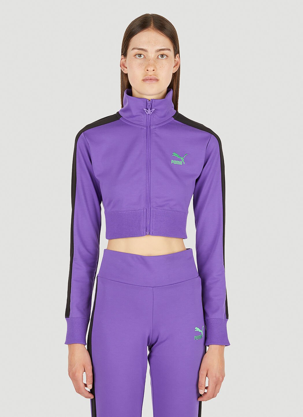 Puma chase ls cropped top hot sale