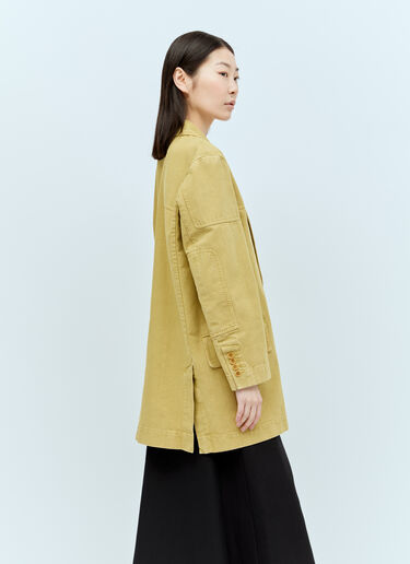 Max Mara Oversized Canvas Blazer Yellow max0256057