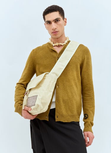Acne Studios Leather Patch Messenger Bag Beige acn0157056