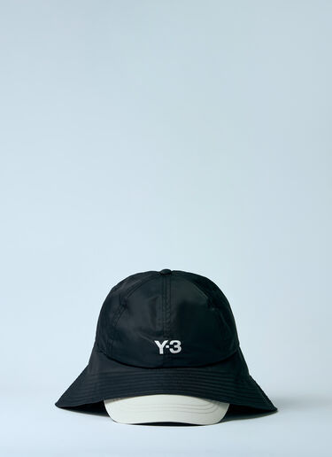 Y-3 Logo Print Bucket Hat With Straps Black yyy0160020