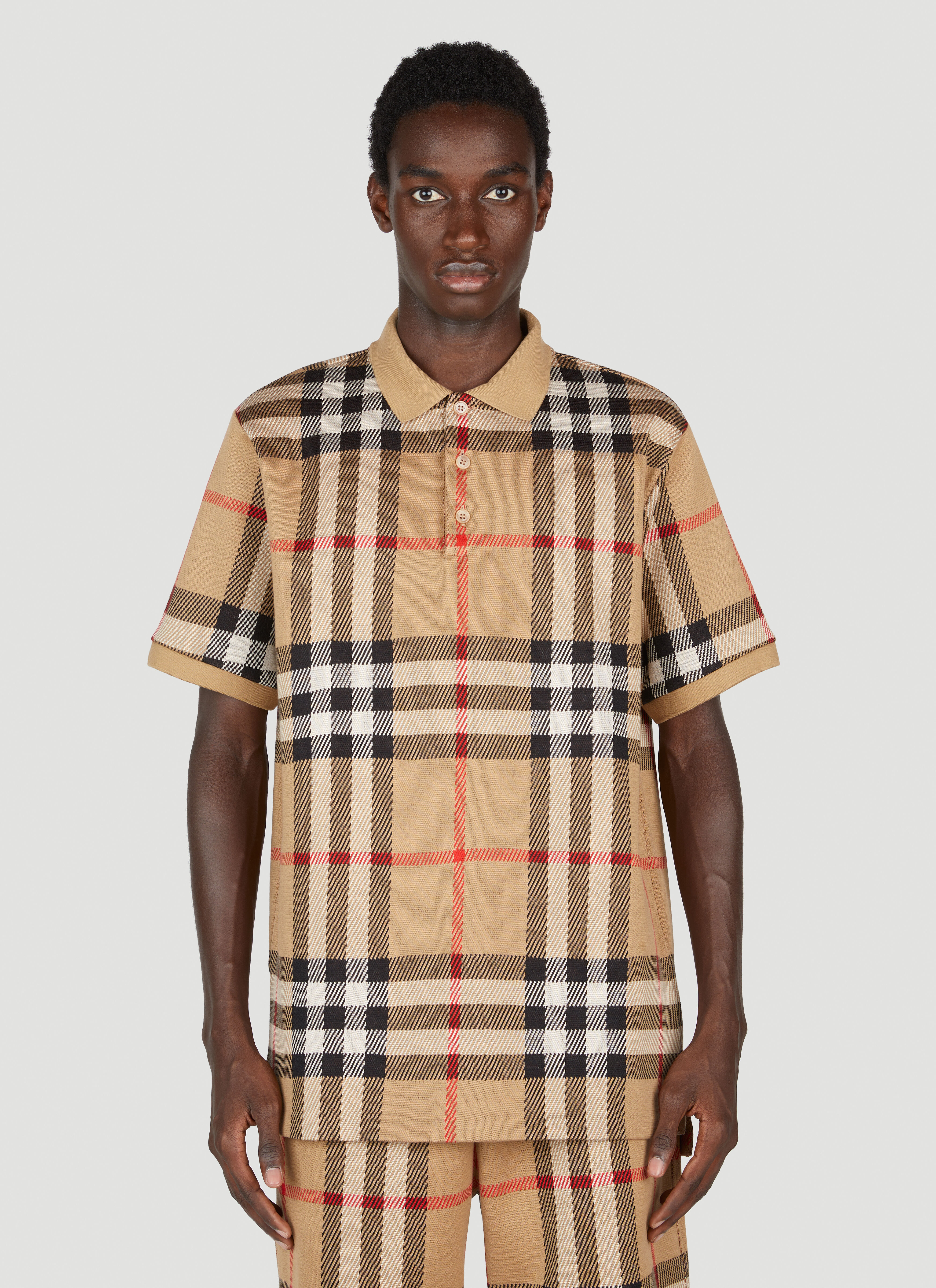 Burberry check polo shirt on sale