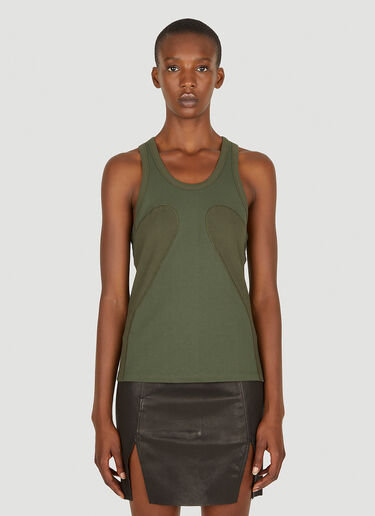 Dion Lee Rib Shift Tank Top Khaki dle0349004