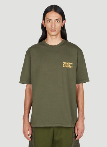 Logo Print T-Shirt Moncler Salehe Bembury Logo Print T-Shirt Green msb0154004