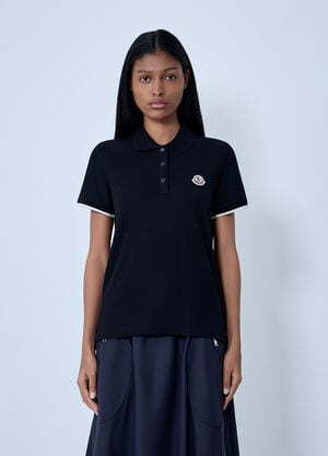 Moncler Logo Motif Polo Shirt Black mon0263037