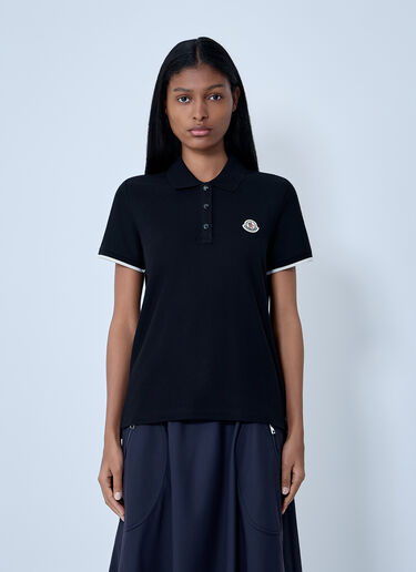Logo Motif Polo Shirt Moncler Logo Motif Polo Shirt Black mon0263037