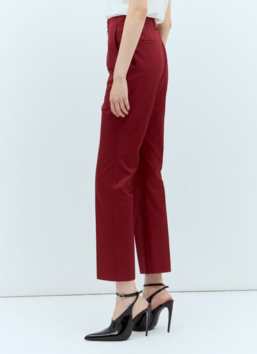 Saint Laurent 면 트윌 팬츠 레드 sla0256005