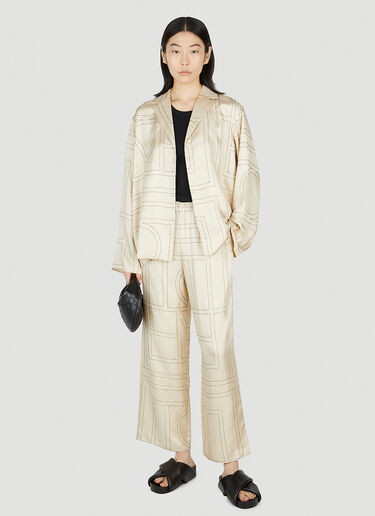 Monogram Pyjama Pants TOTEME Monogram Pyjama Pants Beige tot0251049