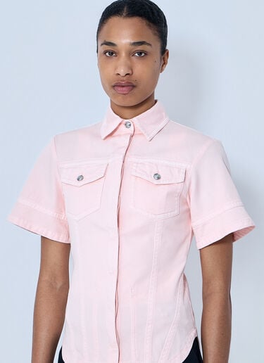 Sportmax Short Sleeve Button-Down Shirt Pink spx0264001