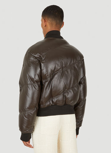 Bottega Veneta Leather Puffer Jacket Brown bov0148020