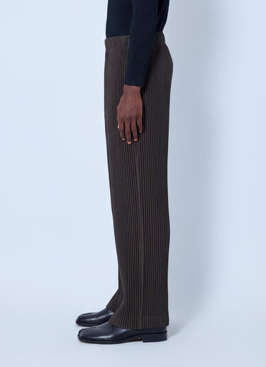 LN-CC® - Homme Plissé Issey Miyake: July Pleated Pants - Brown Homme Plissé Issey Miyake July Pleated Pants Brown hmp0166009