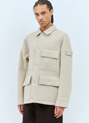 Stone Island Ghost Wool And Cashmere Jacket Beige sto0158014