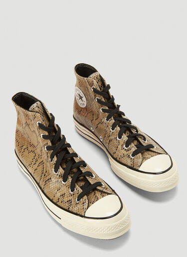 Converse Chuck 70 Snake-Print Sneakers Brown con0144006