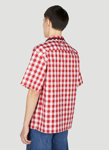 Prada Gingham Shirt Red pra0152005