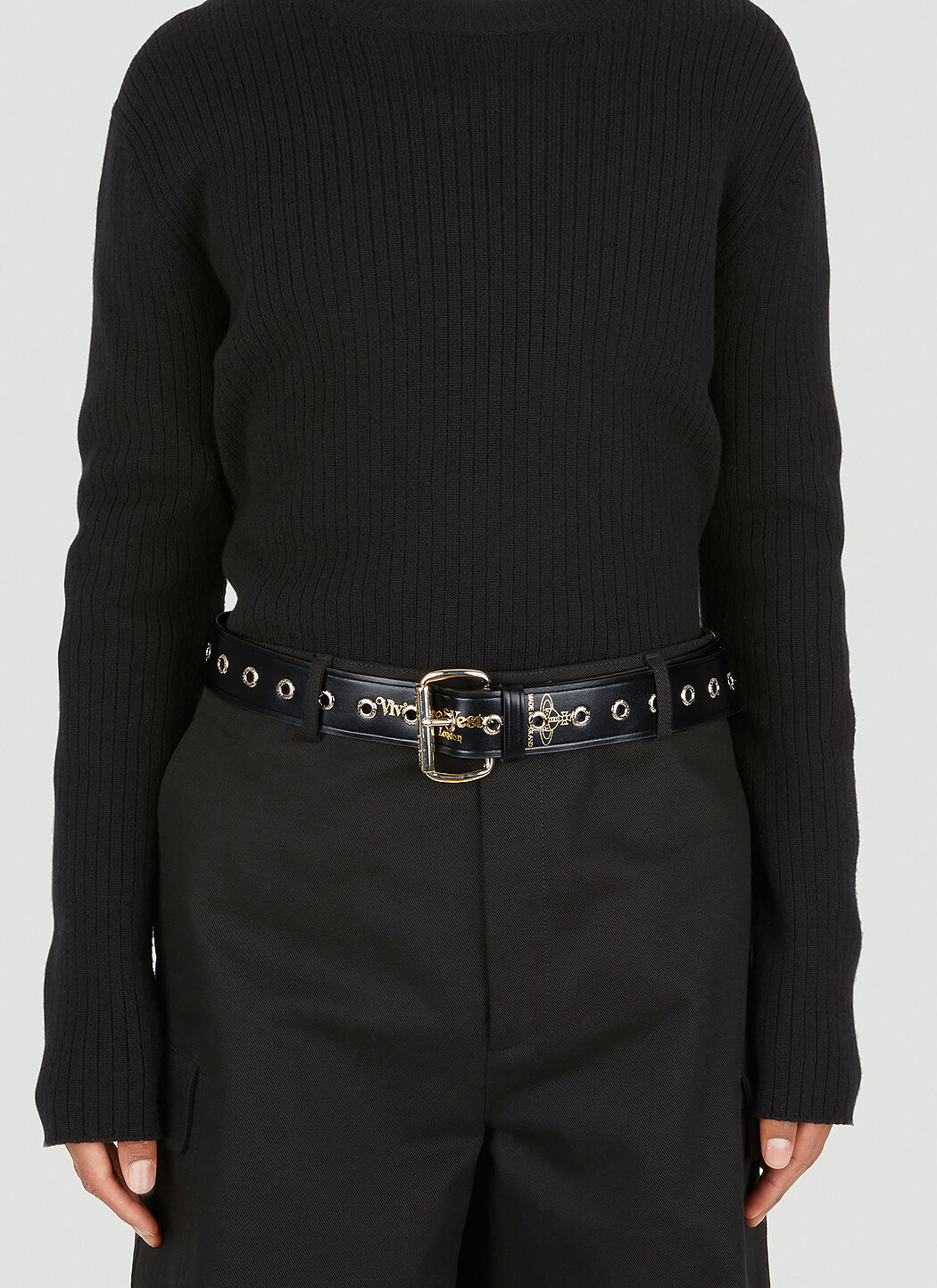 Vivienne Westwood Alex Leather Belt in Black LN CC