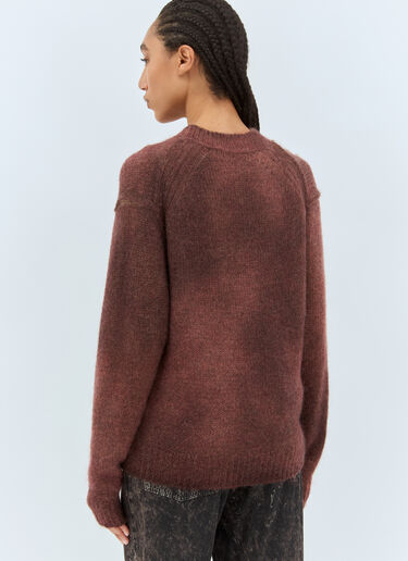 Acne Studios Sprayed Knit Sweater Burgundy acn0258010