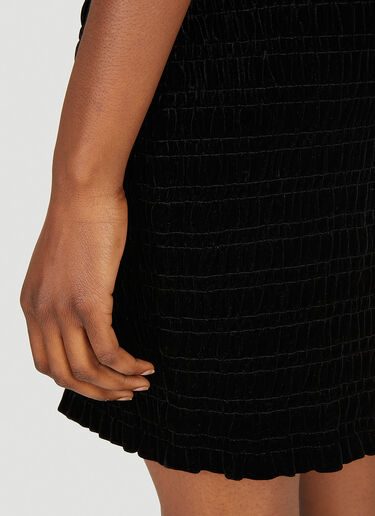 GANNI Velvet Smock Dress Black gan0251023