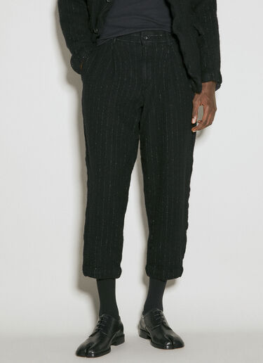 Comme des Garçons Homme Plus Lame Pinstripe Pants Black hpl0154008