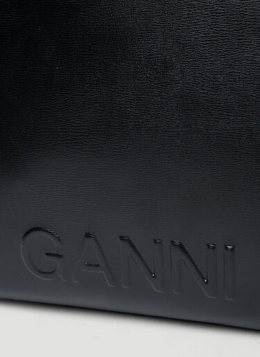 GANNI バナーミディアムトートバッグ ブラック gan0253035