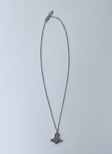Vivienne Westwood Agnatha Bas Relief Pendant Necklace Purple vvw0260045