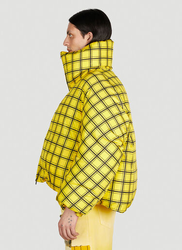Marni Check Oversized Down Jacket Yellow mni0154005