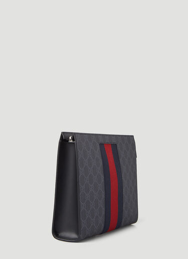 Gucci GG Supreme 织带袖珍包 黑 guc0145128
