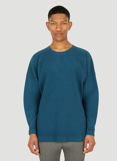 Homme Plissé Issey Miyake Surface Long-Sleeved Top Blue hmp0148011