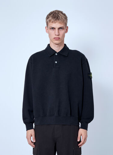 Stone Island Longsleeve Polo Black sto0165089