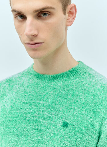 Acne Studios Textured Knit Sweater Green acn0155012