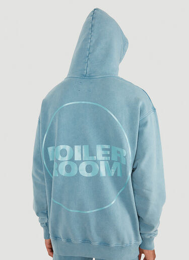 Boiler Room Acid Wash Hooded Sweatshirt Blue bor0348009