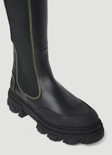 GANNI 及膝切尔西靴 黑色 gan0253089