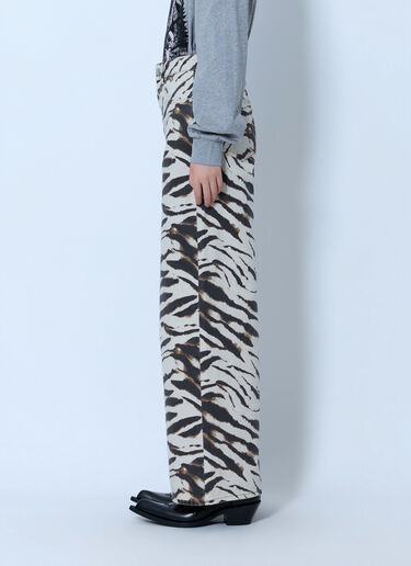 LN-CC® - GANNI: Print Denim Lari Jeans - Beige GANNI Print Denim Lari Jeans Beige gan0265013
